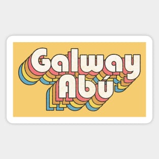 Galway Abú / Retro Faded-Look Irish Design Magnet